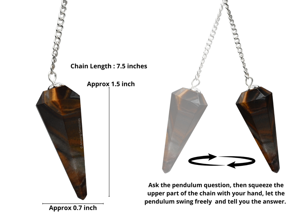 Red Tiger Eye Agate Dowsing Crystal Pendulum