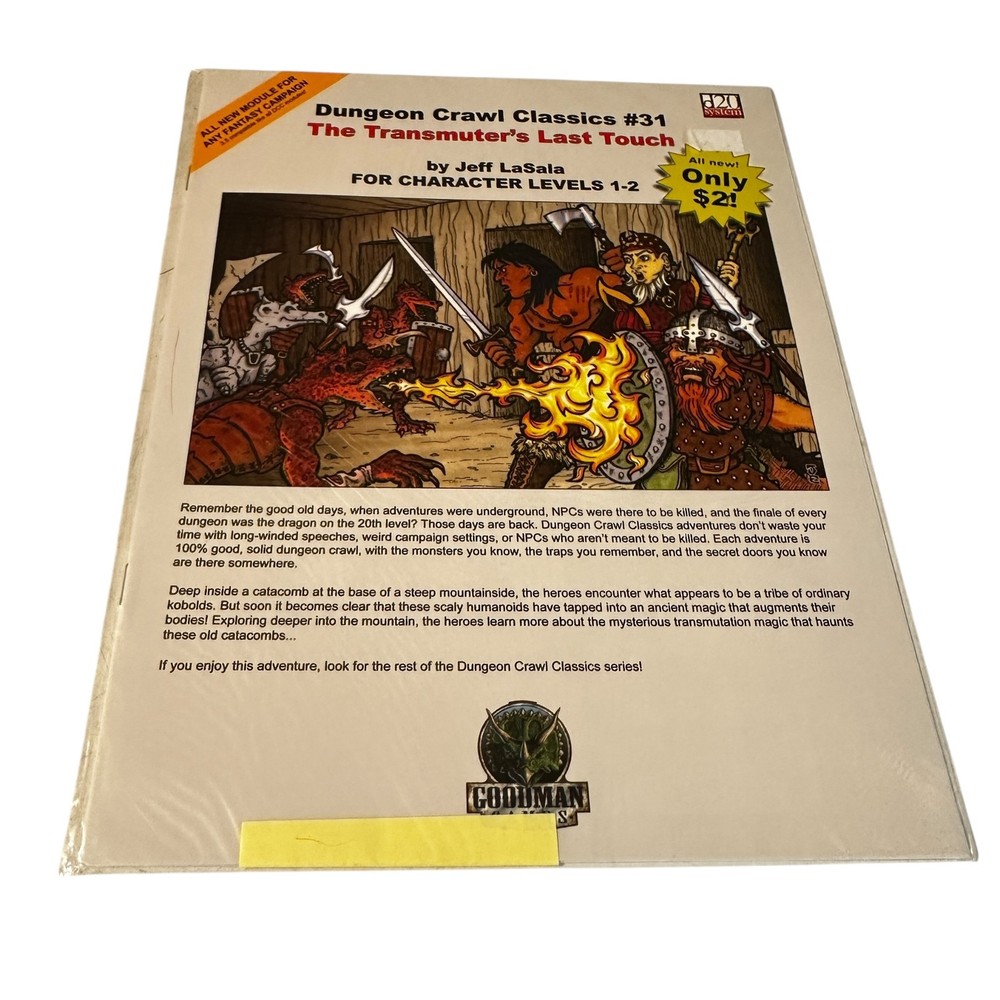 Goodman DCC d20 Transmuter's Last Touch D&D