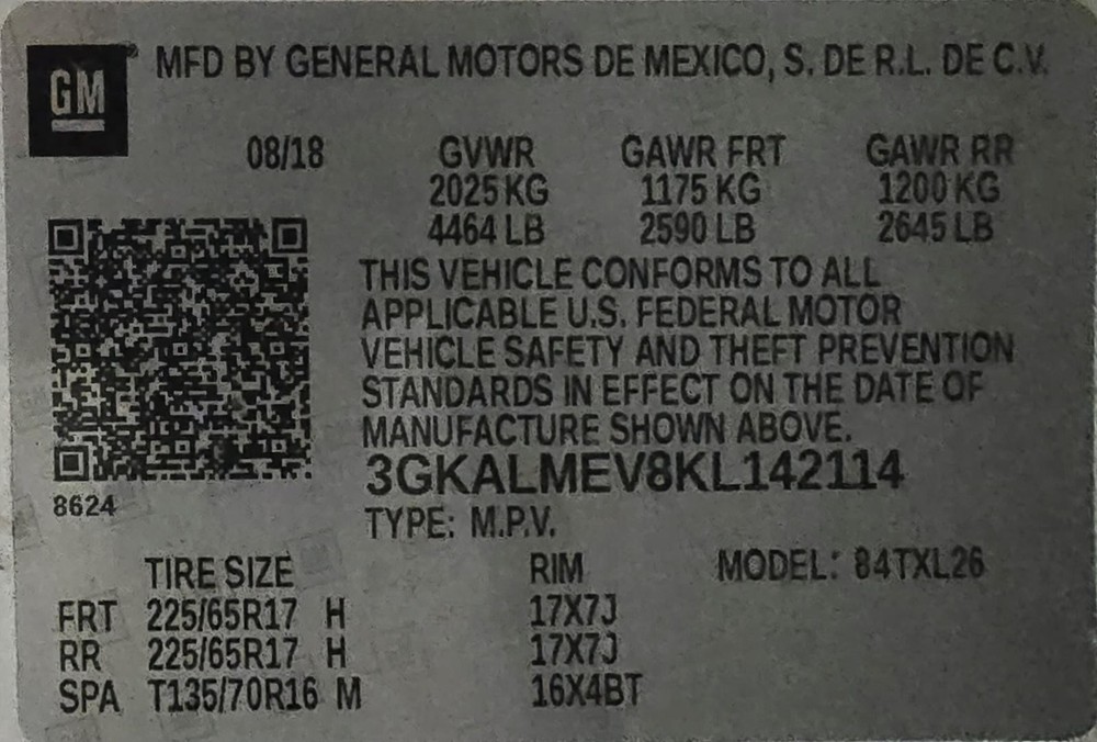 Used Intercooler fits: 2019 Gmc Terrain 1.5