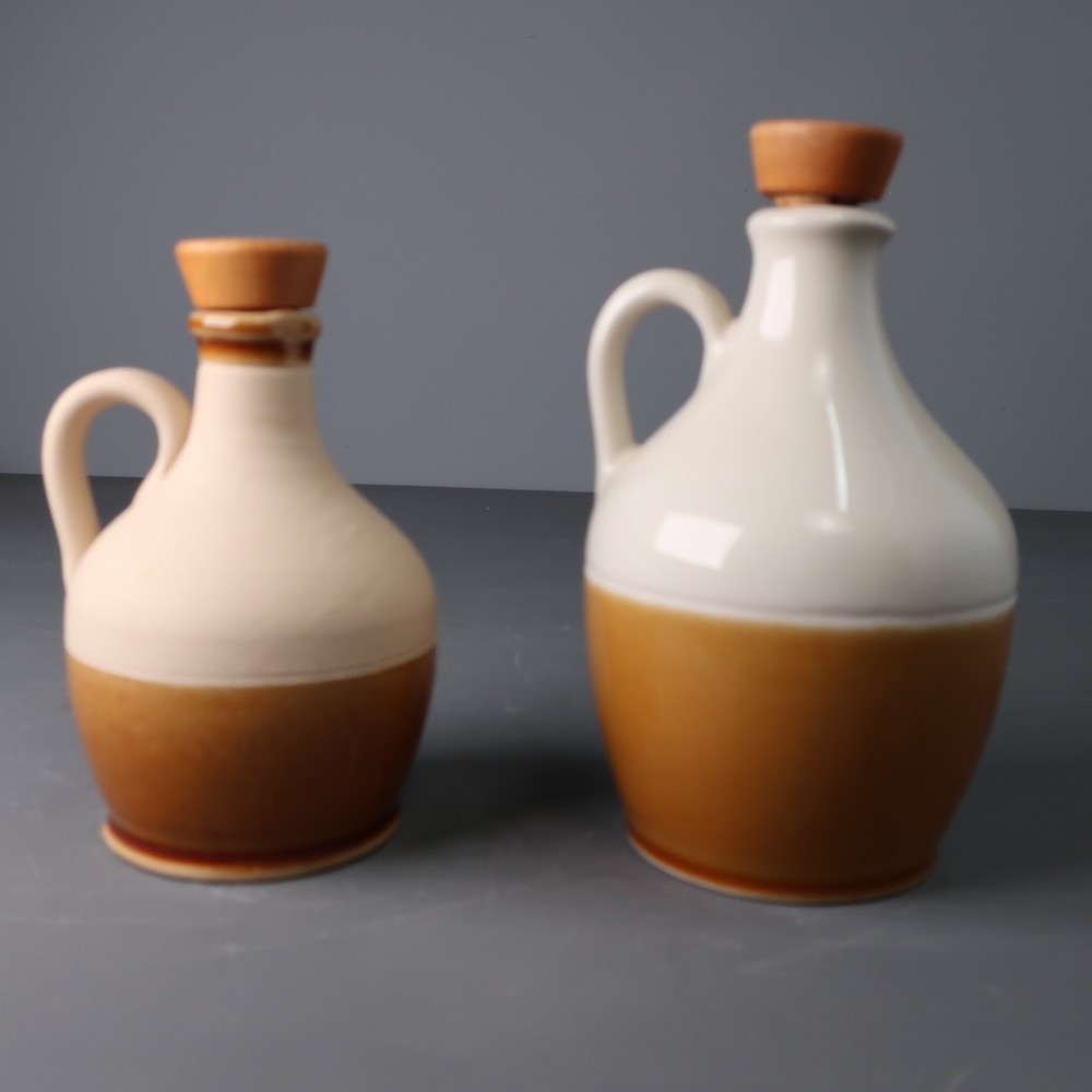 Pair of Small Stoneware Jug Bottles