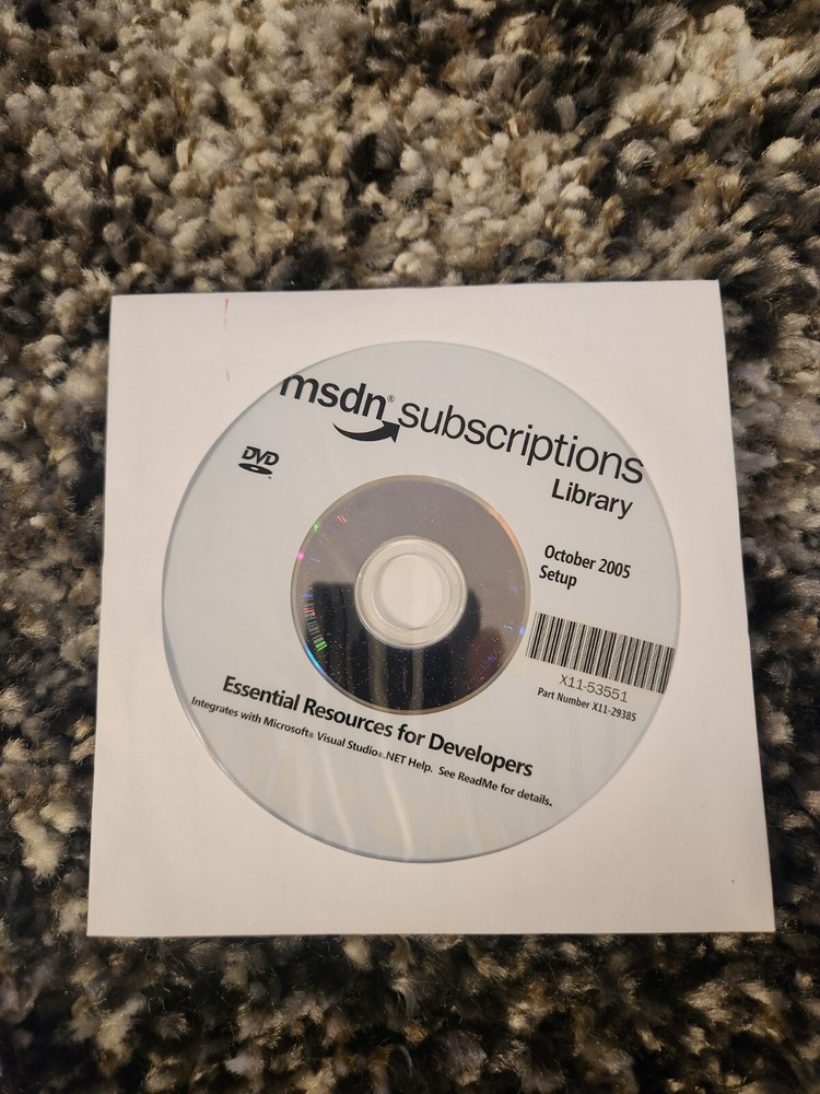 Microsoft MSDN Subscriptions Library Setup Essential Resources Developers DVD