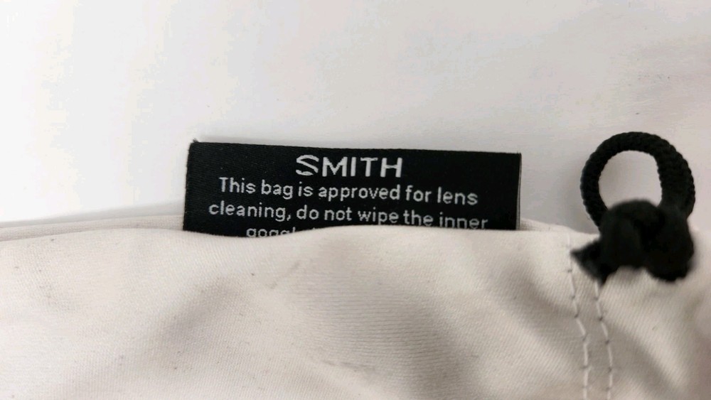 Smith Snow Goggles Protective Soft Microfiber Cleaning Carrying Bag Light Gray