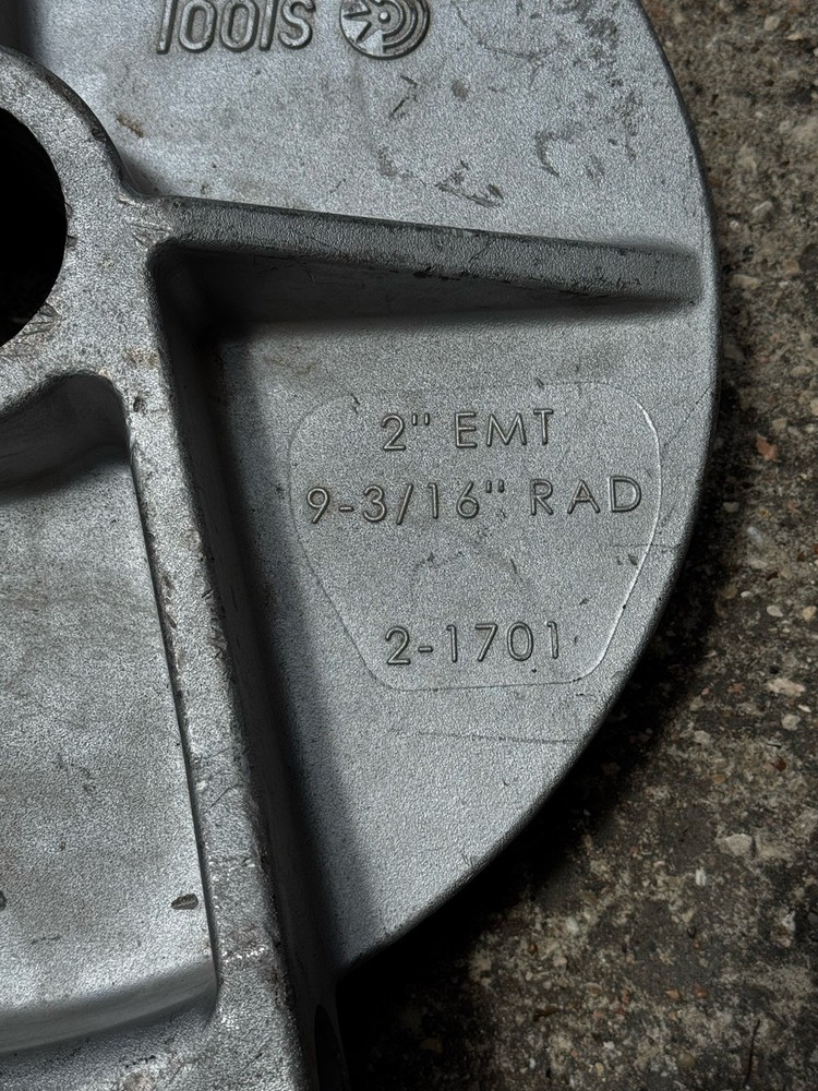 Current Tools 2-1701 2" EMT Bender Shoe 9 - 3/16” RAD