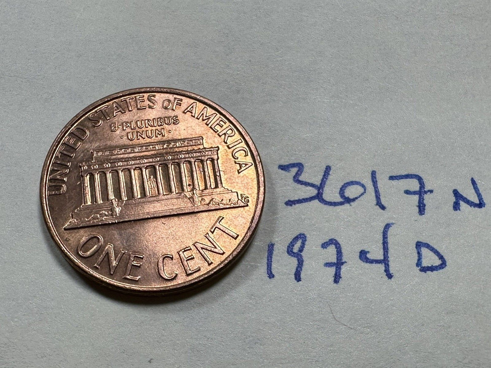 1974 D Lincoln Memorial Cent 95% Copper 3617N
