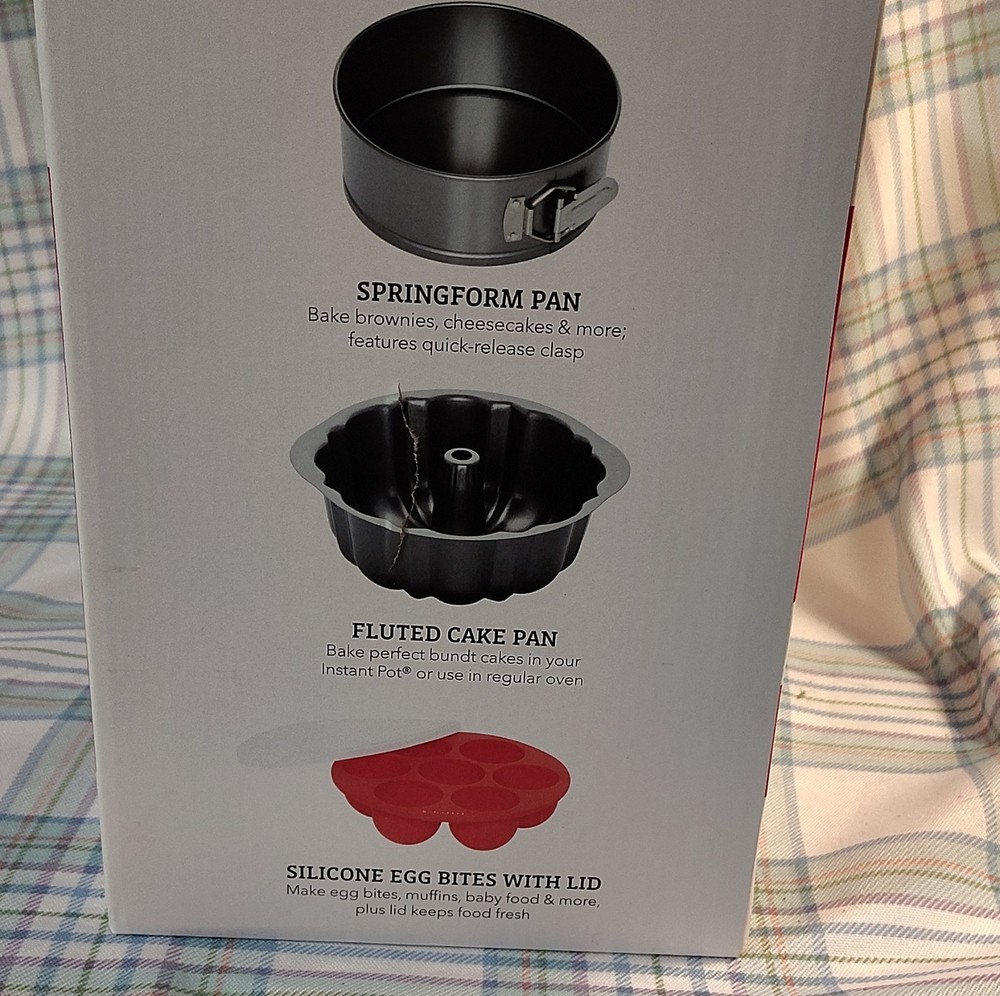 Instant Pot 4-Piece Baking Accessory Set Springform, Cake Pan, Egg Bites 6/8Qt