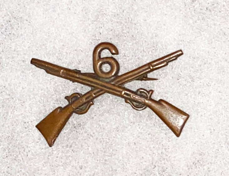 Pre-WWI 6th Infantry Collar Device