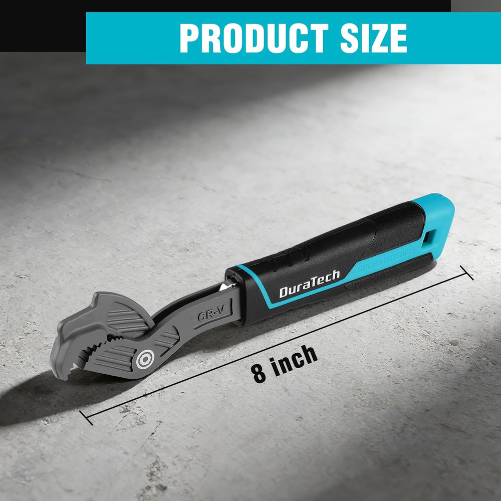 8-Inch Self-Adjusting Wrench, Multifunctional Self-Locking Wrench, Adjustable Si