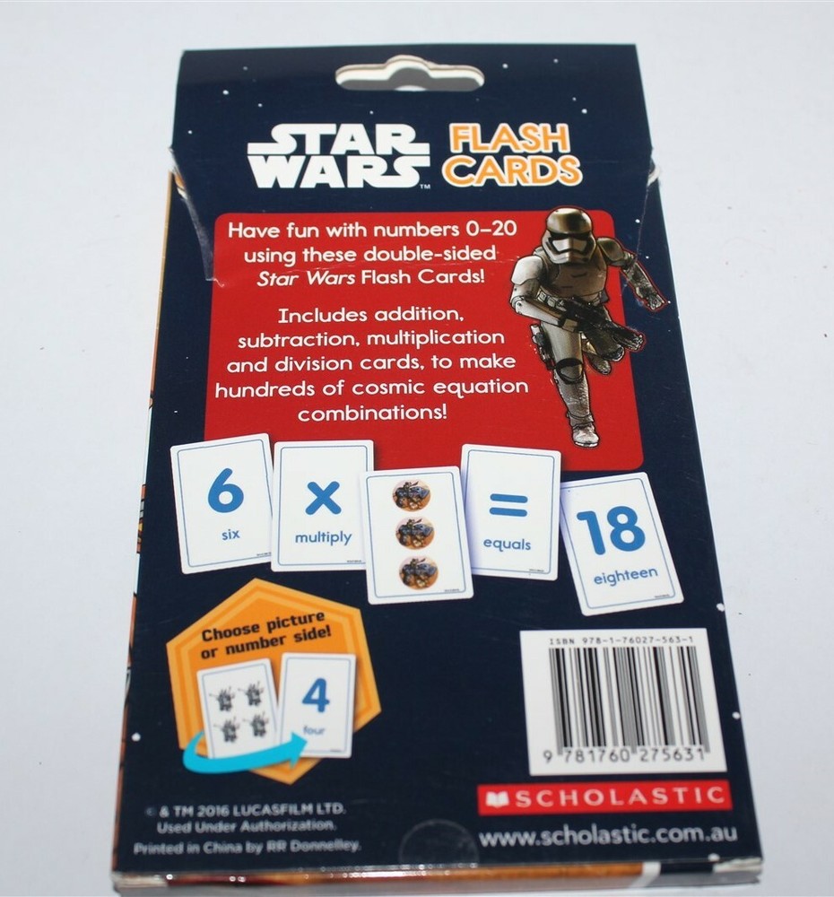 Star Wars Flash Cards Number Fun! 2016 Scholastic Educational Learning