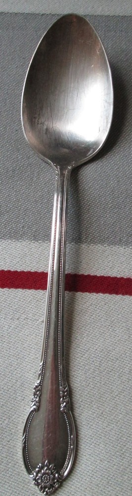 1847 Rogers Silverplate Remembrance 1950's Flatware Solid Serving Spoon 8 1/2"