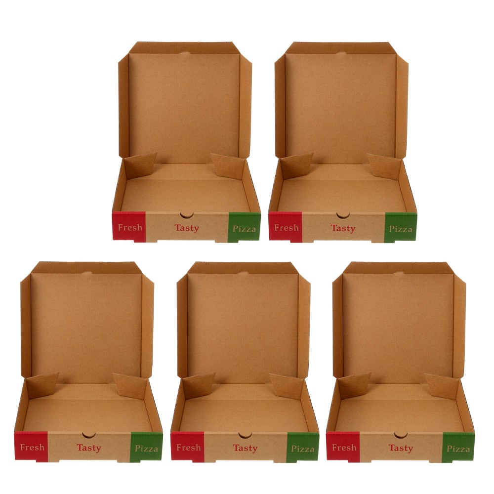 5 Pcs Pizza Packaging Box Cookie Storage Containers Bakery Boxes
