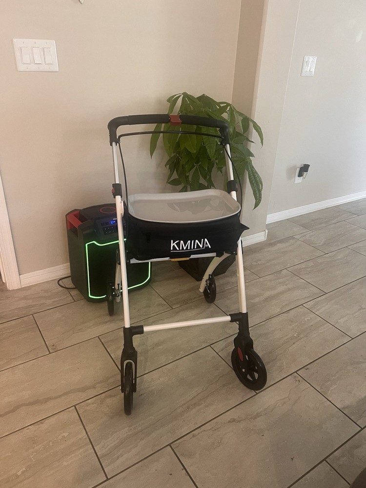KMINA PRO - Lightweight Rollator Walker - Black