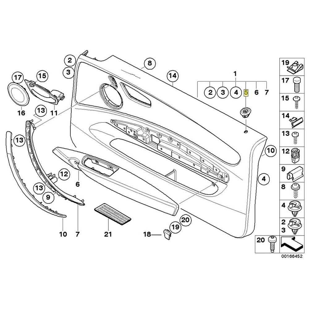 High Performance Left Door Lock Pin Button Trim for BMW E81 E82 E88 51416975325