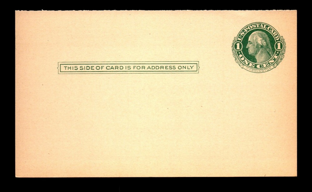 UY6 Reply Half Pre-Printed Unused - L26304