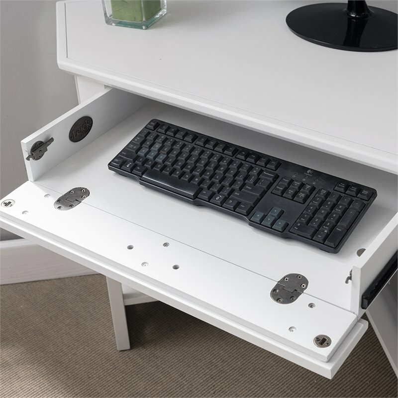 Leick Corner Computer Desk in White