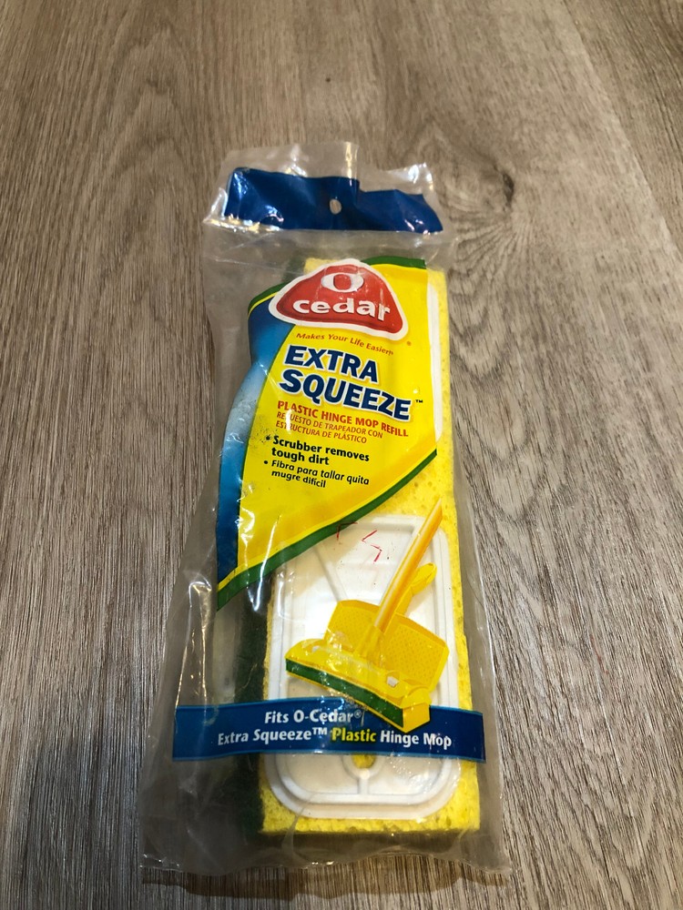 O Cedar Extra Squeeze Plastic Hinge Mop Refill Fits Plastic Hinge Mop NEW