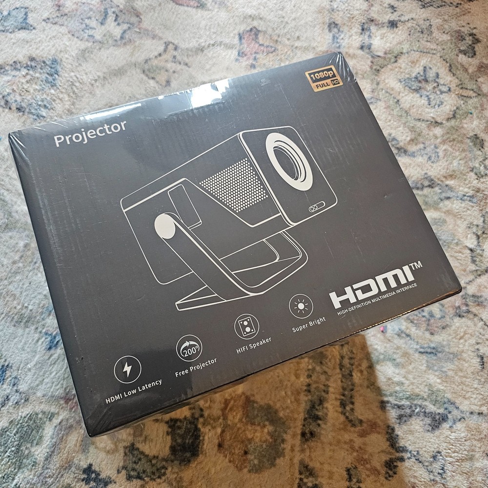 [2000 ANSI/AI Visual Calibration/4K Support] X7 Native 1080P Smart Projector wit