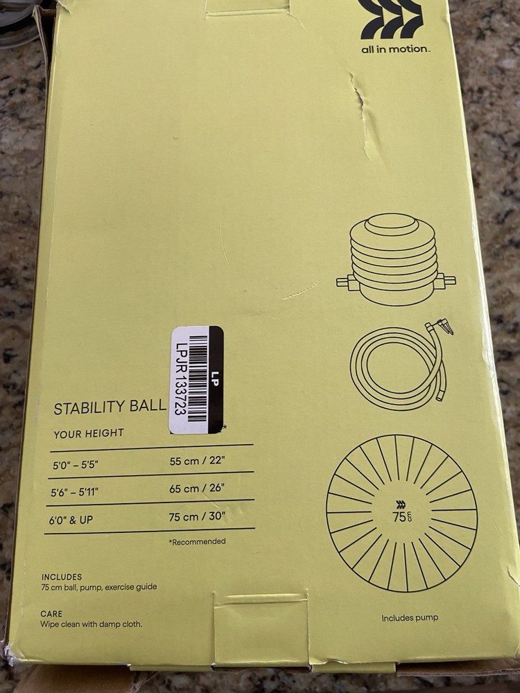 All In Motion 75 Cm Stability Ball Gray