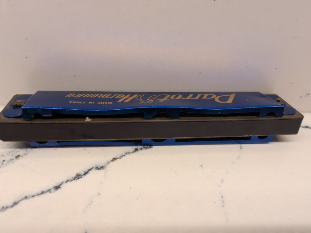 Vintage Blue PARROT 16-Hole Harmonica