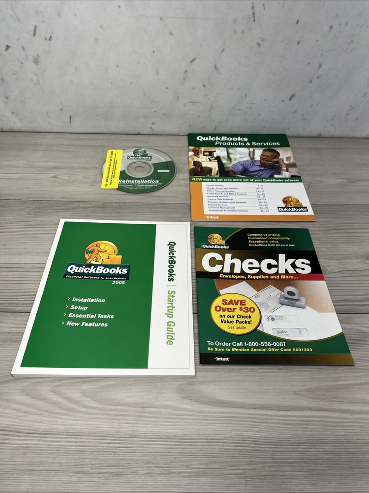 Quickbooks Reinstall Pack,2005 Financial Software, Small Businesses 98SE, 2000XP