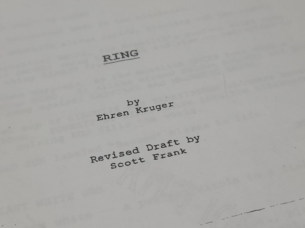The Ring 10/3/2001 Shooting Screenplay Script by Ehren Kruger