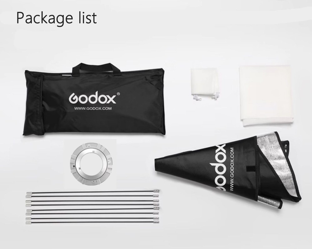 Softbox 60x90CM Bowens Mount, Rectangular Photography Soft Box Diffuser Modif...