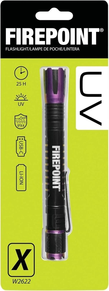 Performance Tool W2622 Firepoint-Max Rechargeable UV LED Flashlight
