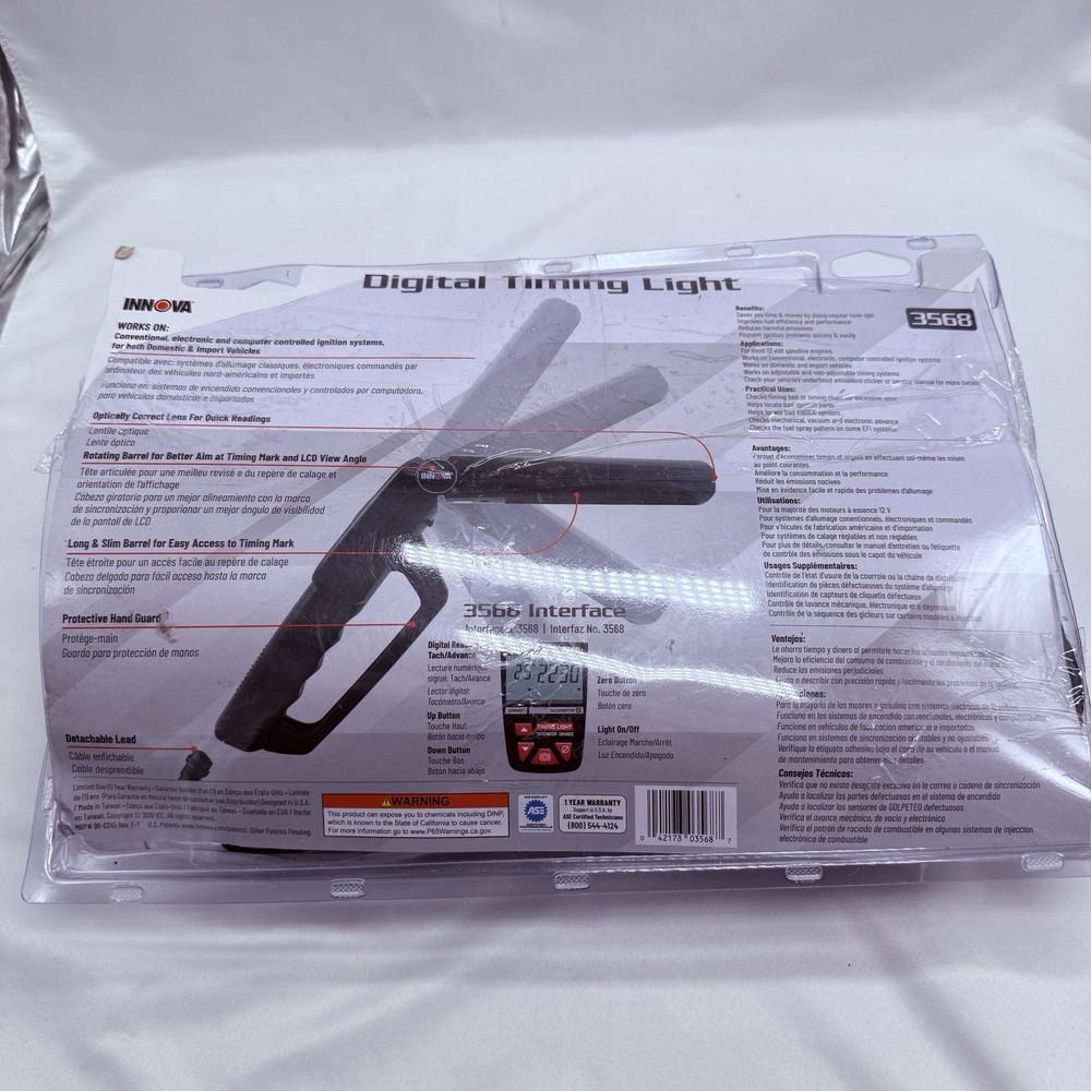 Innova 3568a Digital Timing Light READ! Missing Cables