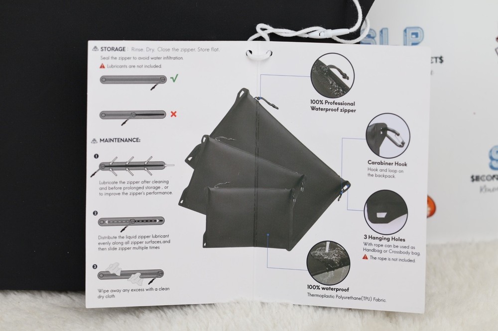 Haimont Waterproof Zipper Pouch Multi-Purpose Storage
