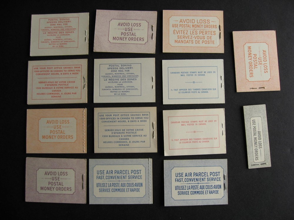 Canada 14 different booklets, different covers or panes inside see pictures!