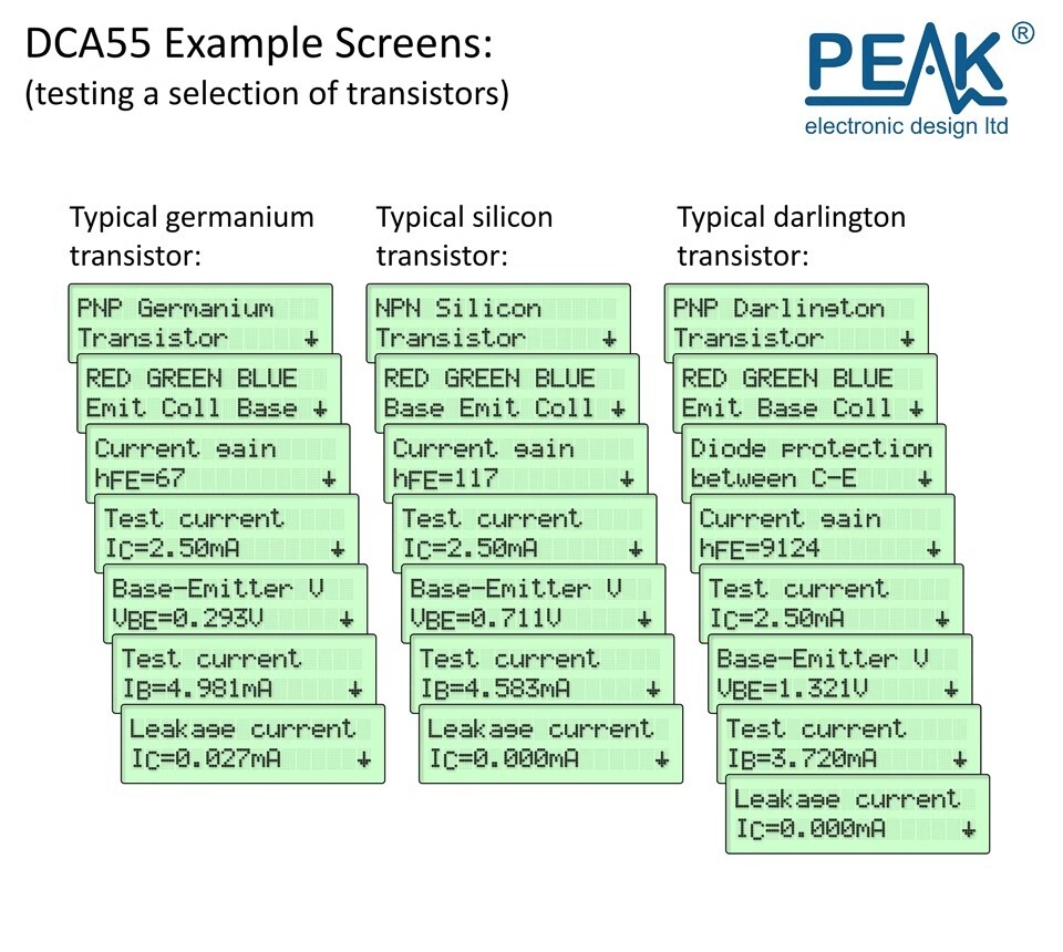 1pcs PEAK Electronic Component Tester DCA55 Component Analyzer
