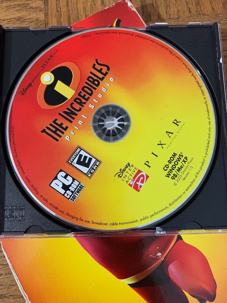 The Incredibles Print Studio Computer Software