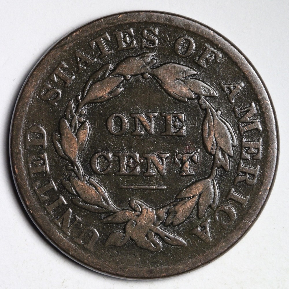 1837 Coronet Head Large Cent CHOICE FINE+ E172 DNL