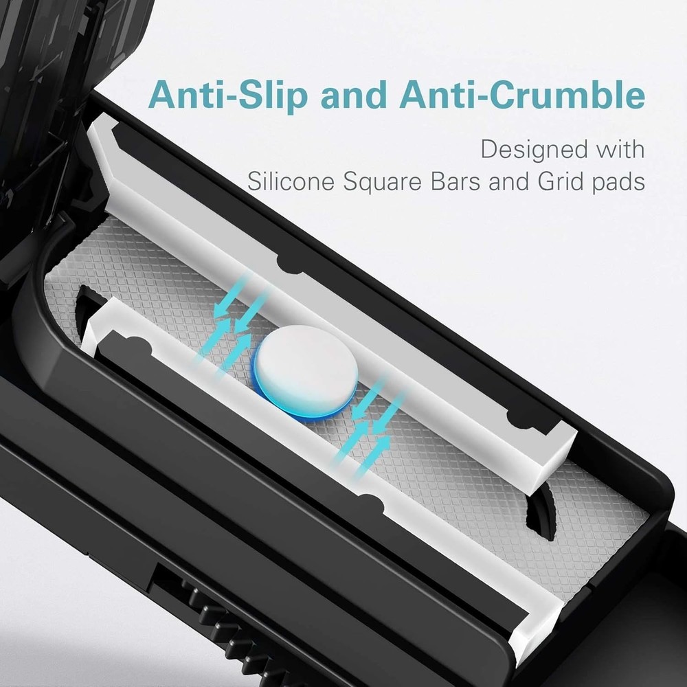 Pill Cutter Splitter for Small and Large Pills, Adjustable, Cuts Multiple Pills