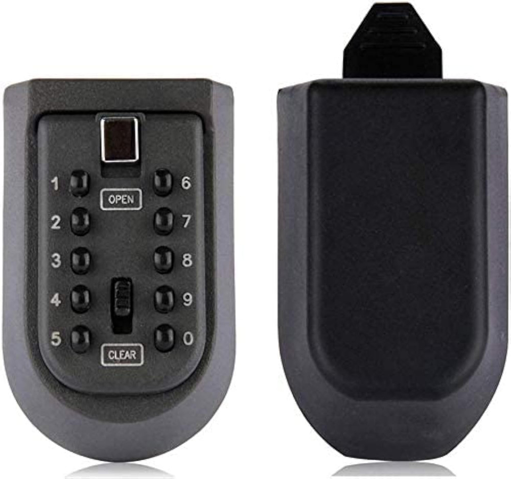 Indoor & Outdoor Key Lock Box Wall Mounted Push Button Combination Key Safe Stor