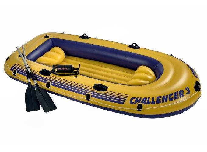 2) INTEX Challenger 3 Inflatable Boat with Pump & Oars| 68370EP (Open Box)