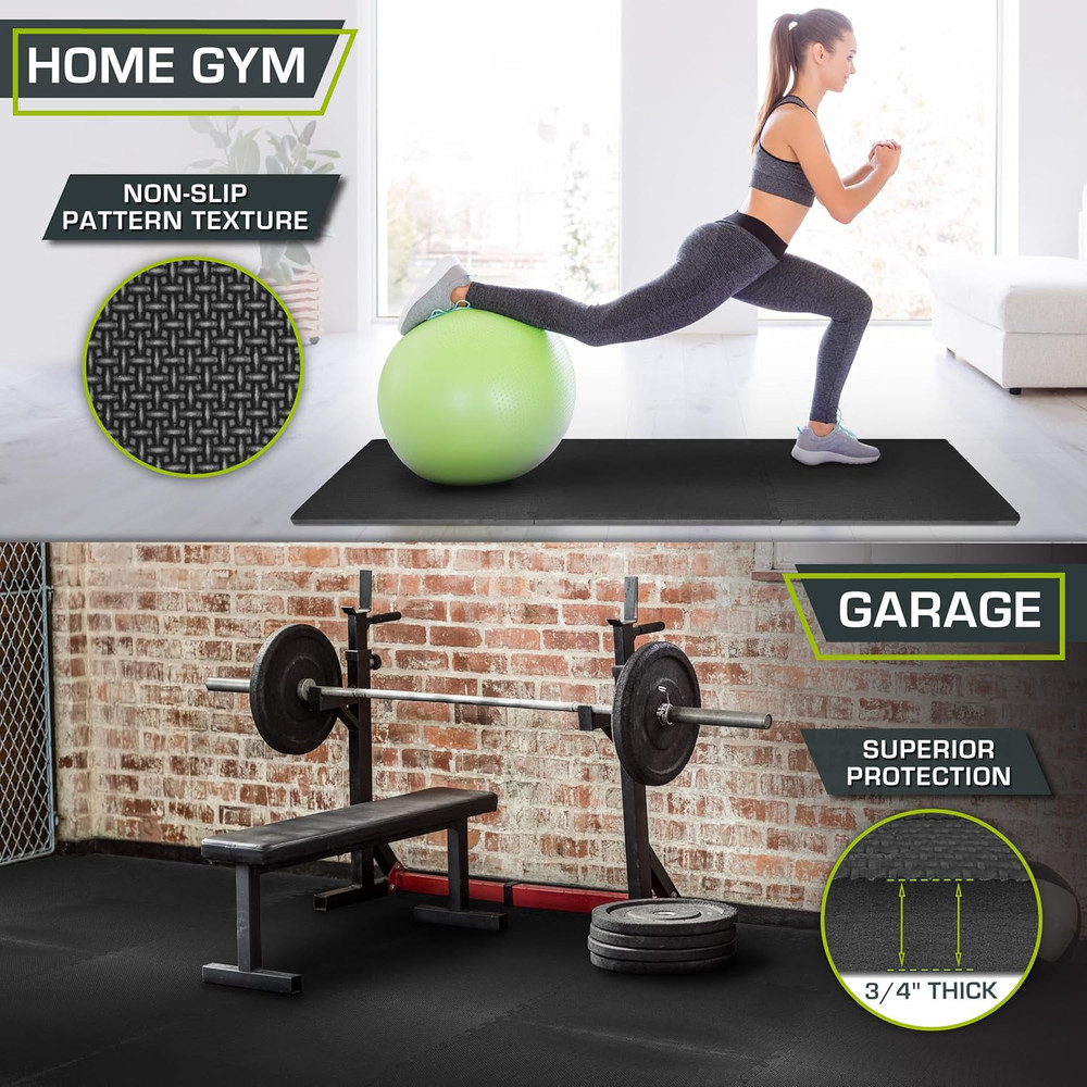Exercise Puzzle Mat 3/4" - Black-96