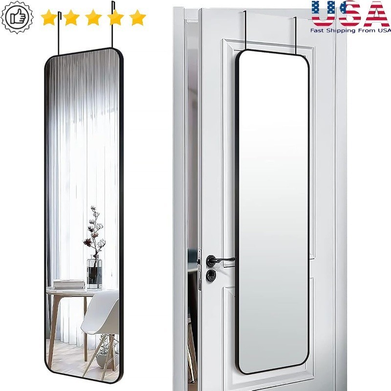 Wall Mounted Rectangular Mirror Aluminum Frame Bedroom Bathroom Living Room New