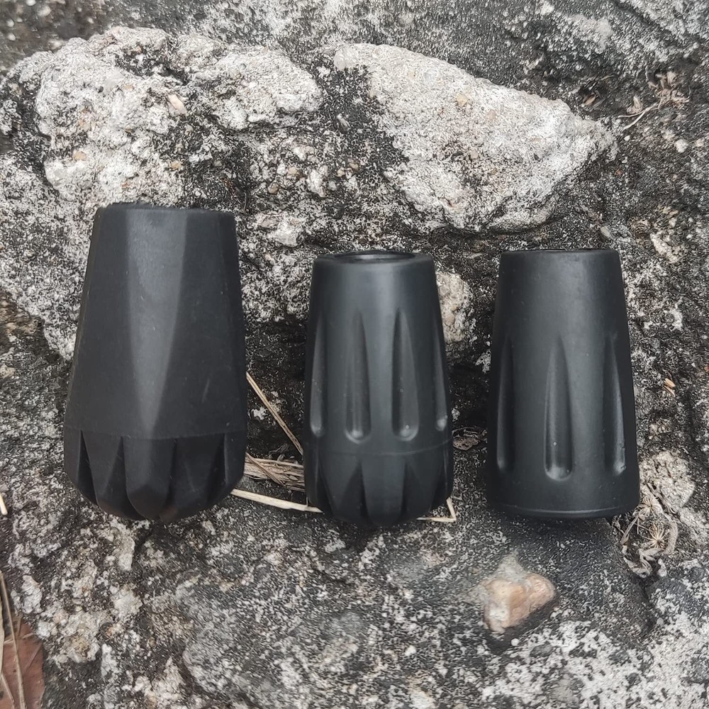 Trekking Pole Tip Accessories Set Extra Thick Rubber Tips Replacement Hiking
