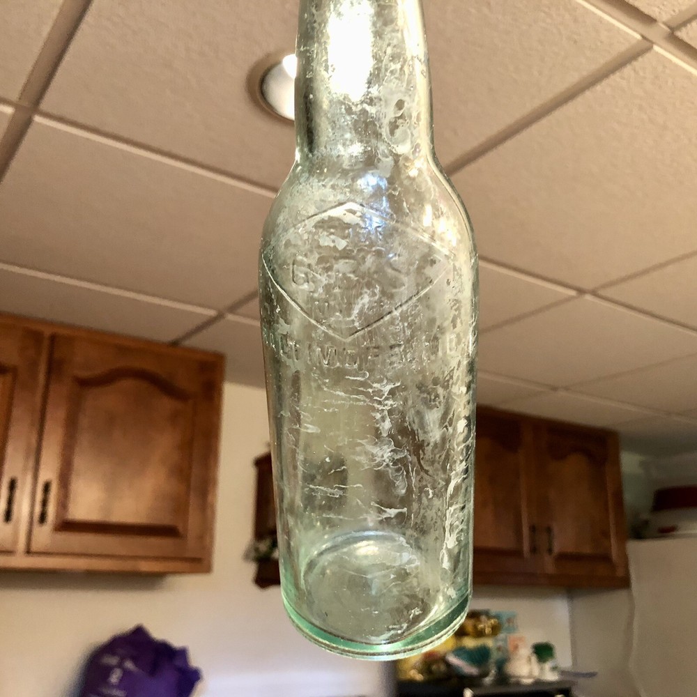 2 Diff Gottlieb Bauernschmidt Straus Baltimore MD Aqua Pre-Pro Beer Bottles