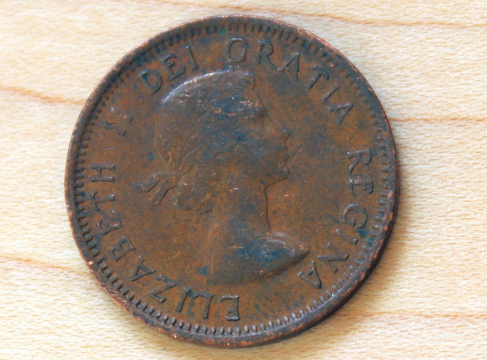 1955 Canada 1 Cent Elizabeth II