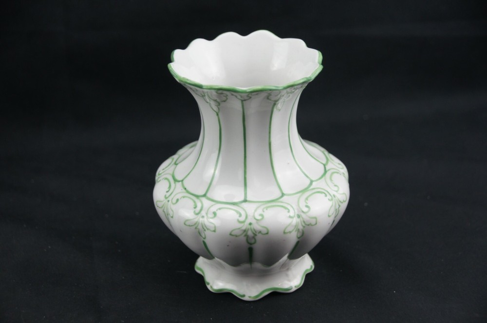 John Maddock Green Trim Set 3 Open Sugar Creamer Pitcher