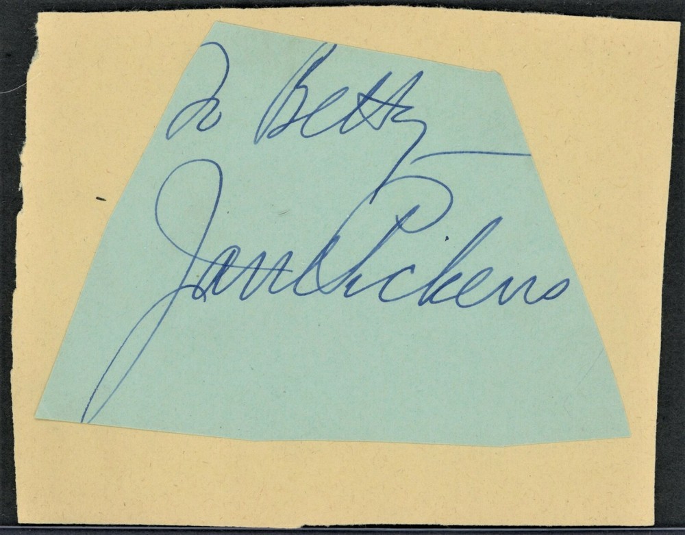 Vintage JANE PICKENS Autograph