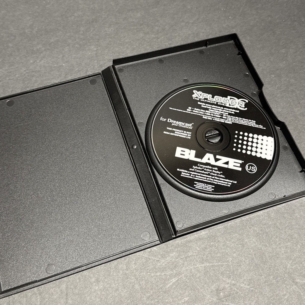 Sega Dreamcast Xploder The Ultimate Cheat System Blaze Game Disc