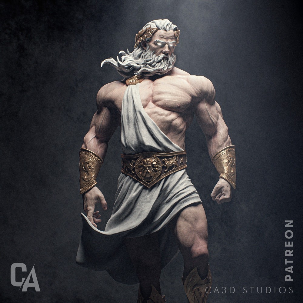 Zeus by CA3D | Diorama | D&D | DnD | Print on Demand