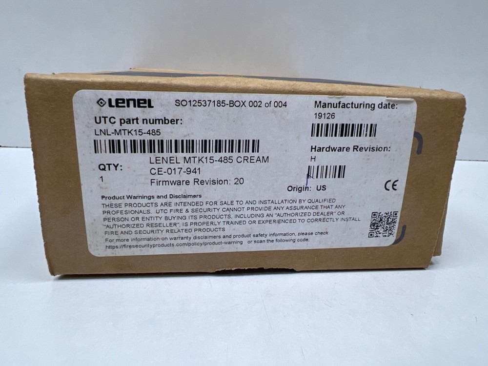 LENEL MTK15-485 Multi-Technology Single Gang Reader - Cream