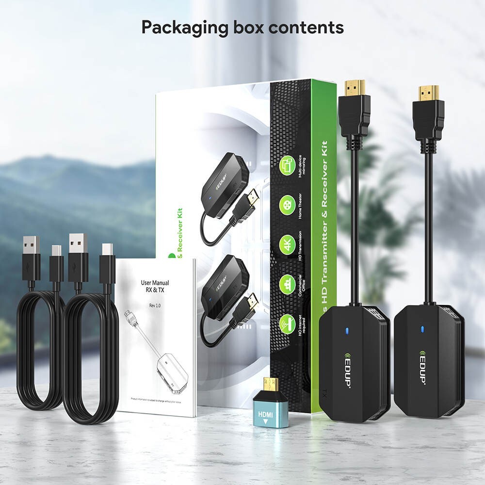 Long Range 1080P 60Hz HDMI Wireless Extender Video Transmitter and Receiver Kit
