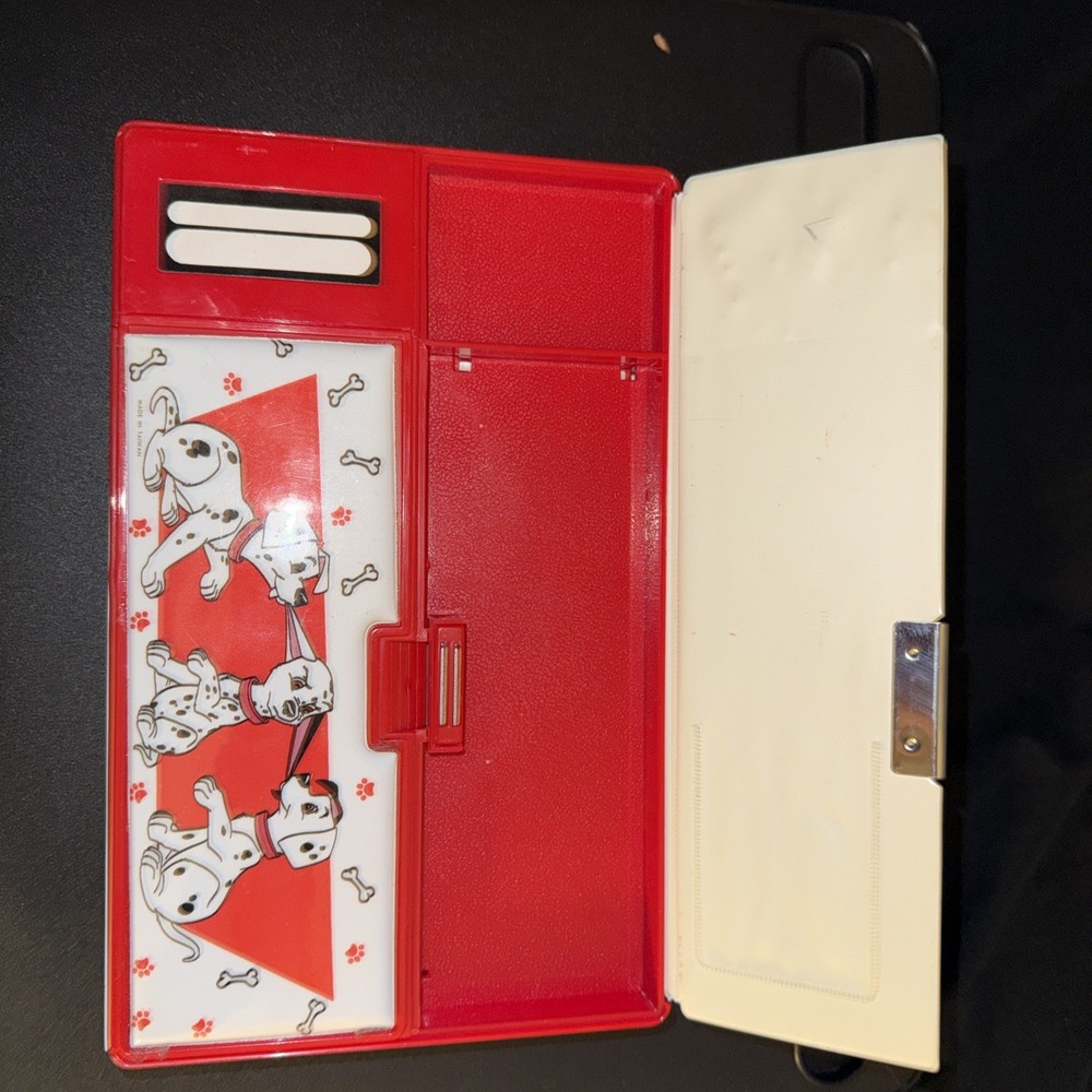 VTG 101 DALMATIONS MULTI-FUNCTION PENCIL CASE RARE 90’s STATIONARY BOX