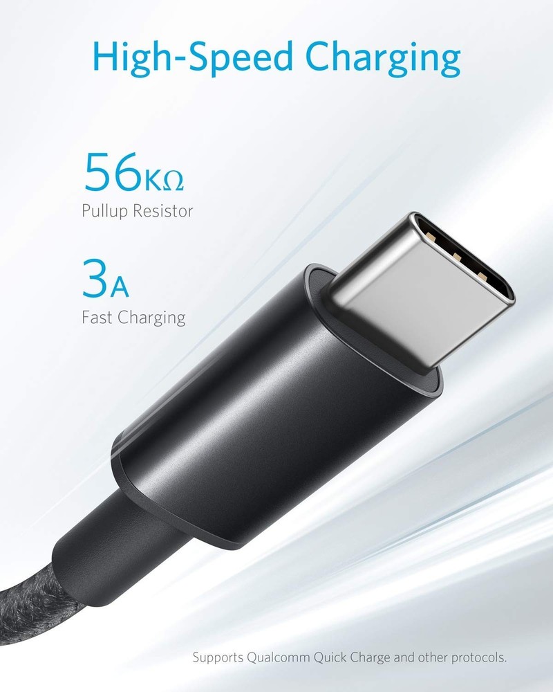 Anker Cable [5 Pack, 6FT], USB A to C for iPhone 17 6ft, Black