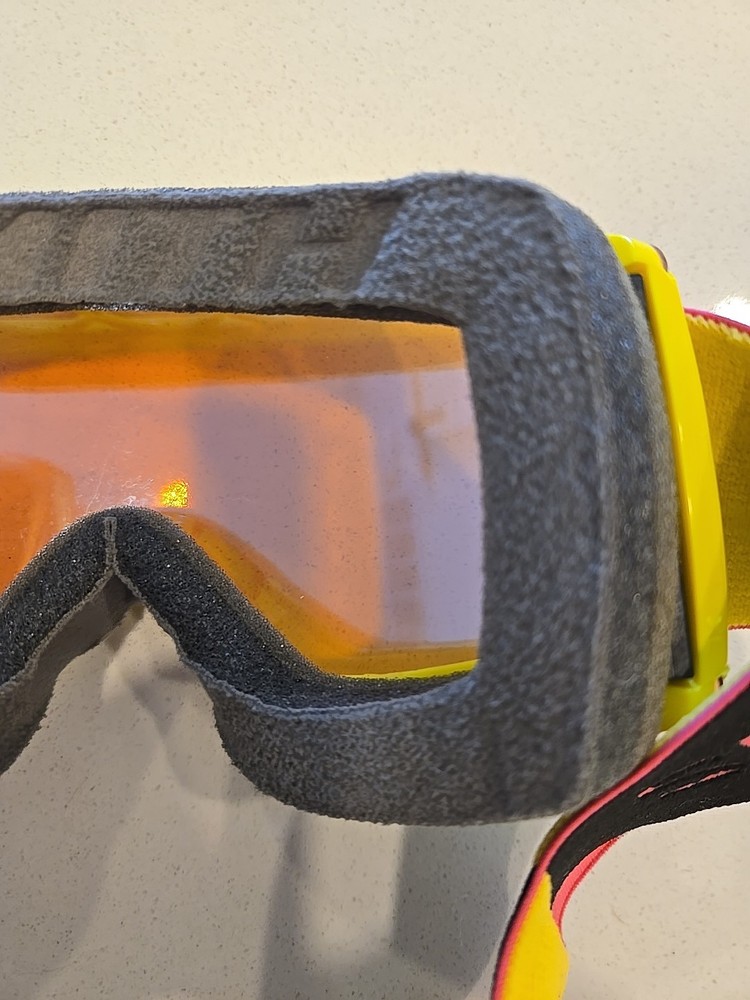 Smith Squad XL Goggle Chromapop Storm Blue Sensor Mirror Used Yellow Frame