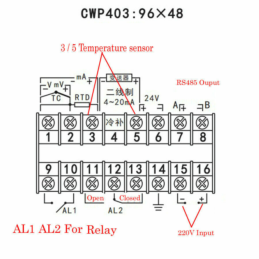 Industrial Online Non-contact Infrared Temperature Controller Sensor 0~1000℃